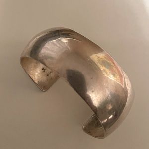 Vintage Sterling Silver Cuff Bracelet 36g